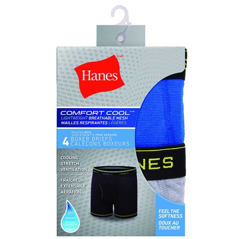 Buy Hanes Big Boys' Cool Comfort Breathable Mesh Boxer Brief 6