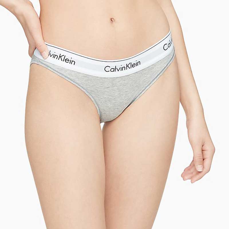 Grey Calvin Klein Underwear Box Logo Thong