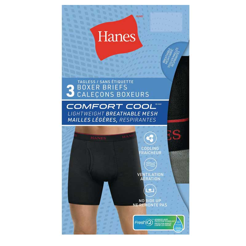 Hanes Mens Comfort Flex Fit Boxer Briefs Sport Mesh Underwear (3