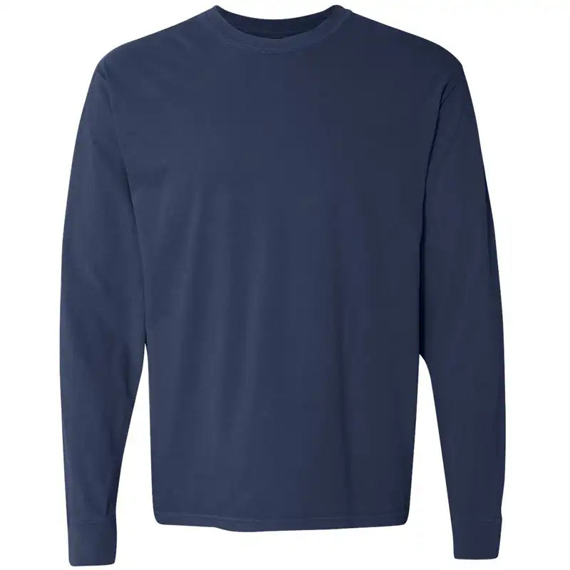 Navy Comfort Colours Long Sleeve Tee