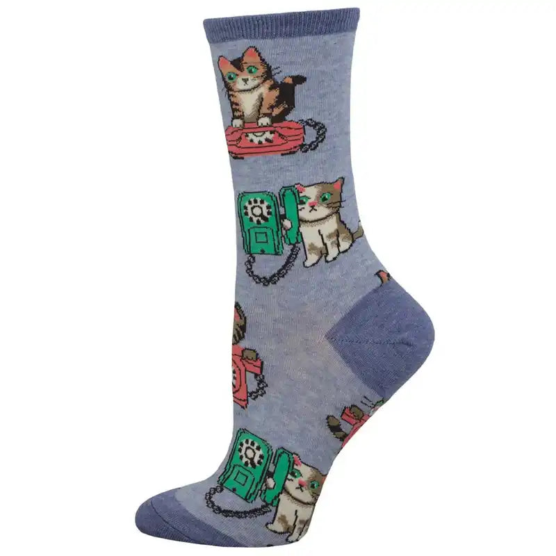 'Cat Calls' Women's printed socks