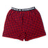 Adult Flannel Boxers Flame Red