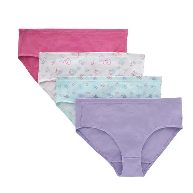 Hanes Pure Comfort Toddler Girls' Cotton Brief Underwear, 10-Pack