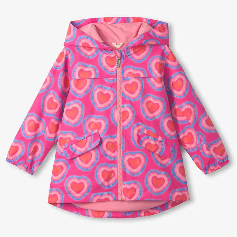 Hatley Girls Rain Jackets Printed with hearts