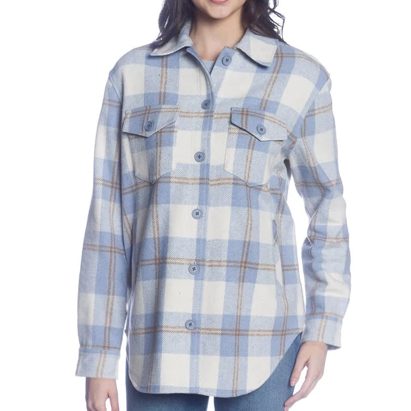 Light Blue DKR Women's Shirt Jacket