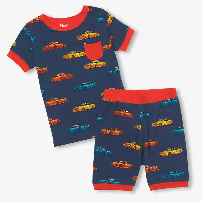 Boys Hatley Short Race Car Pajama Sets