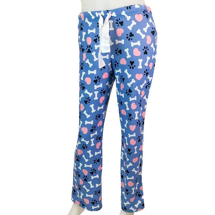 DKR Women's Soft Sleep Pants - Blue Dogs