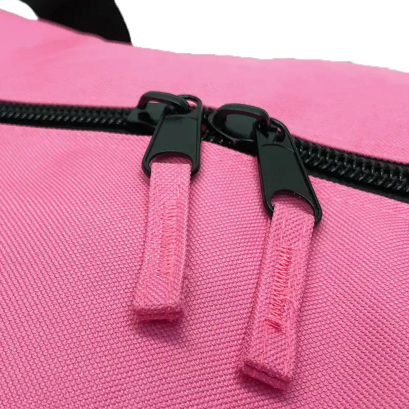 Pink Duffel Zipper detail