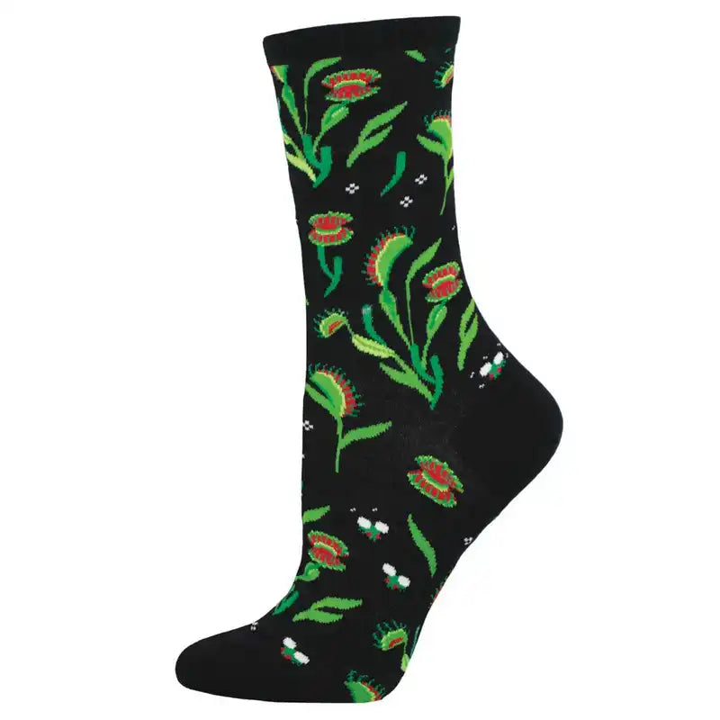 'Venus Fly Trap' Women's printed socks