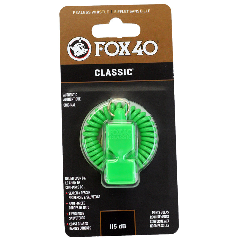 Fox 40 Classic Pealess Whistle w/ Coil