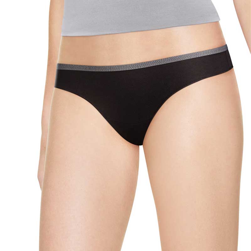 Hanes Ladies Cotton Stretch Thong 4pk Underwear - Assorted
