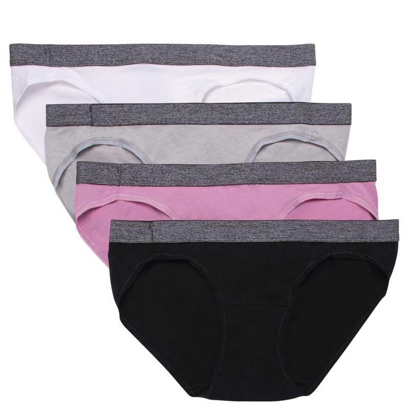 Hanes Women's Cotton Stretch 4pk Hipster Underwear Briefs - Colors May Vary  7 4 ct