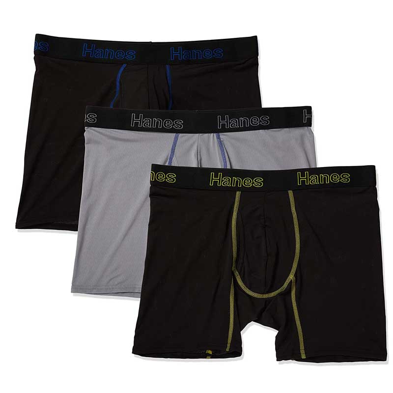 3-pack Xtra Life™ Short Boxer Briefs - Gray/black/white - Men