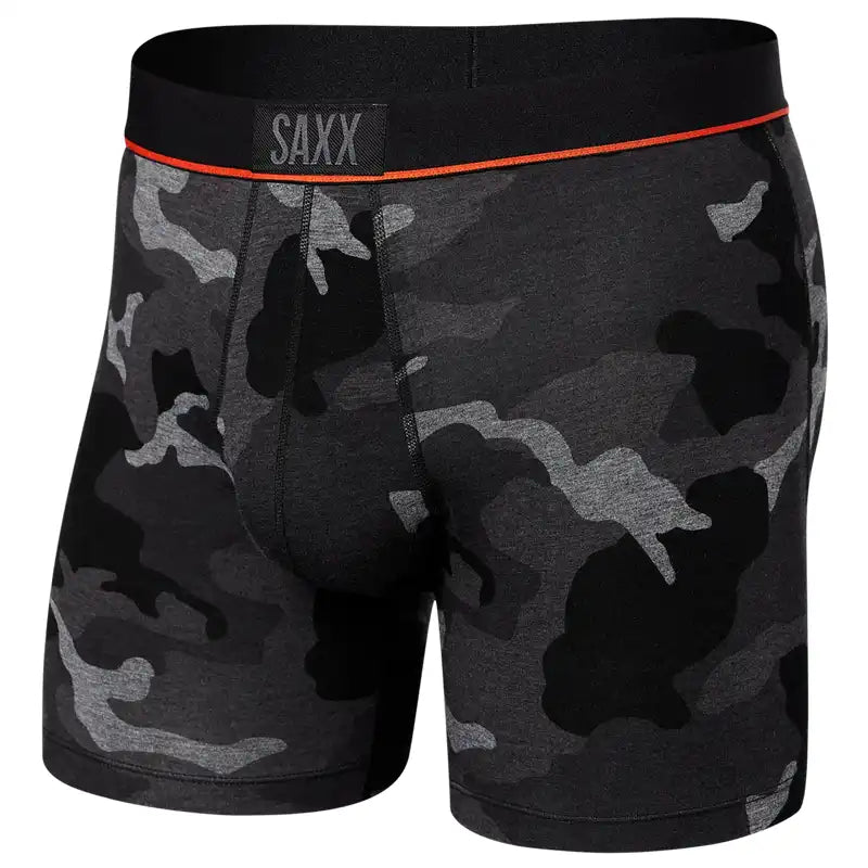 Two-way stretch jersey boxers with logo label in Black for Men