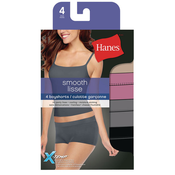 Hanes Ladies Smooth Boyshorts - 4 pack Underwear – Camp